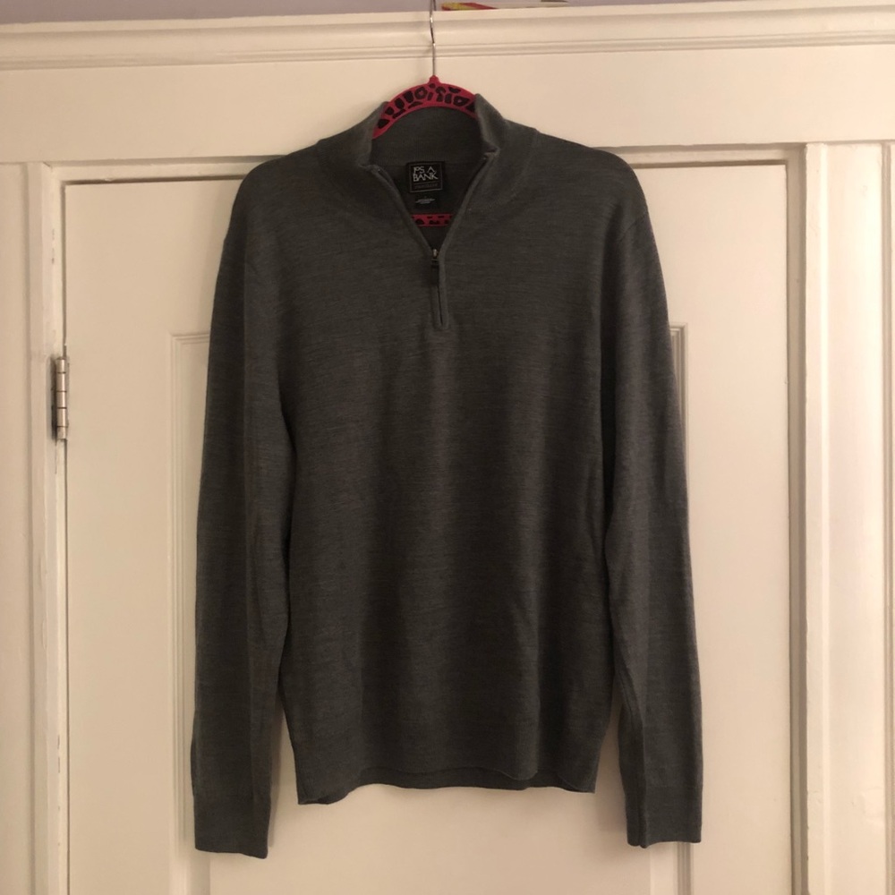 Jos A Bank Traveler Collection Quarter-Zip Sweater